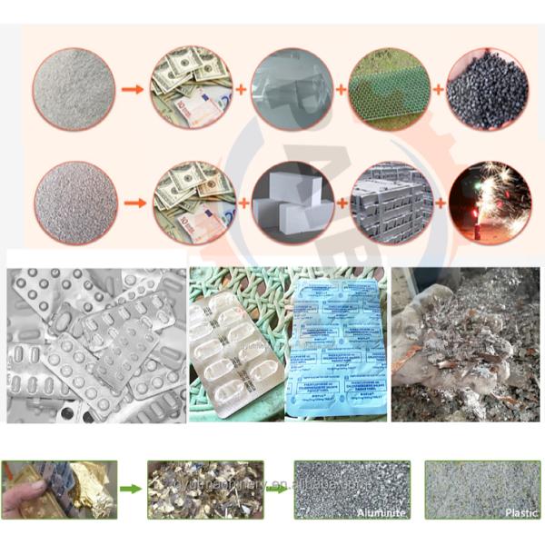 Plastic And Aluminum Blister Food Packaging Bag Recycling Machine For Energy Recycling
