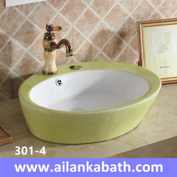2016 new model fashion blue white color basin sanitary ware  colorful art basin for bathroom