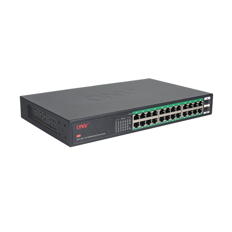 26 Port Gigabit PoE Switch With 30W PoE Per Port Gigabit Uplink SFP Ports