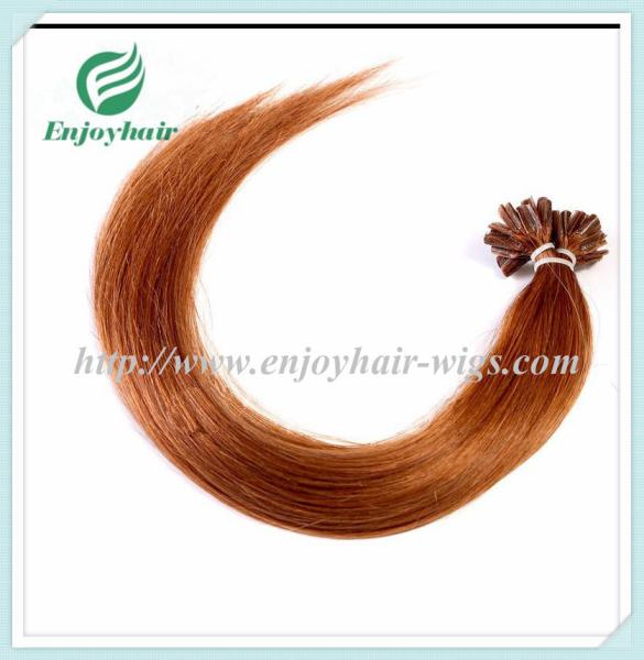 Nail U-Tip Hair 10-28 100s/pack 30# color Straight Human Hair Brazilian hair extension