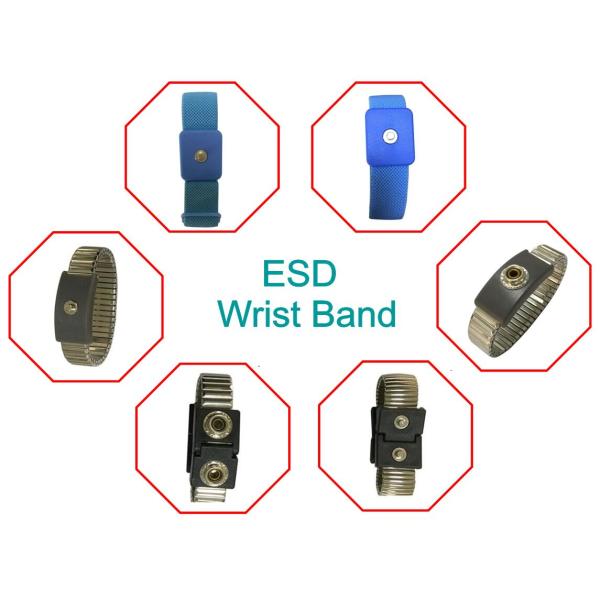 Wristband регулируемая 4MM Esd диапазона запястья ISO/SGS кнопка эластичного анти- статического