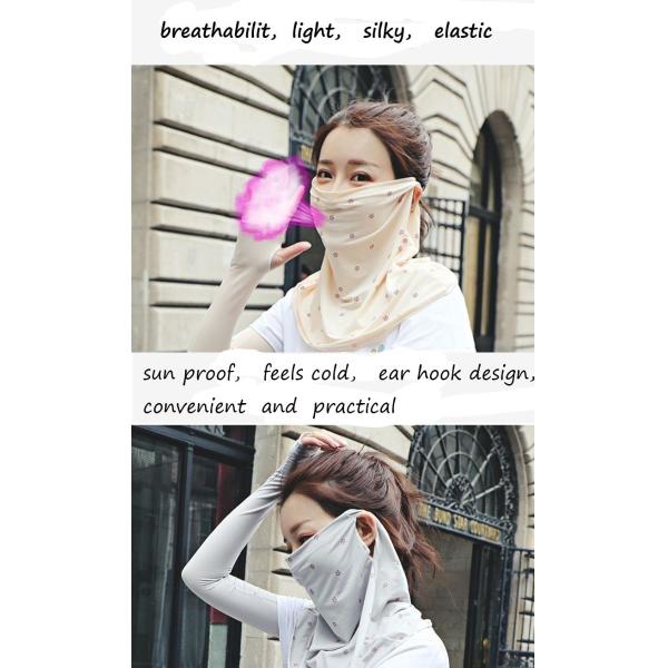 Women's Neck Protection Cloth Face Mask Reuseable For Riding / Decorating