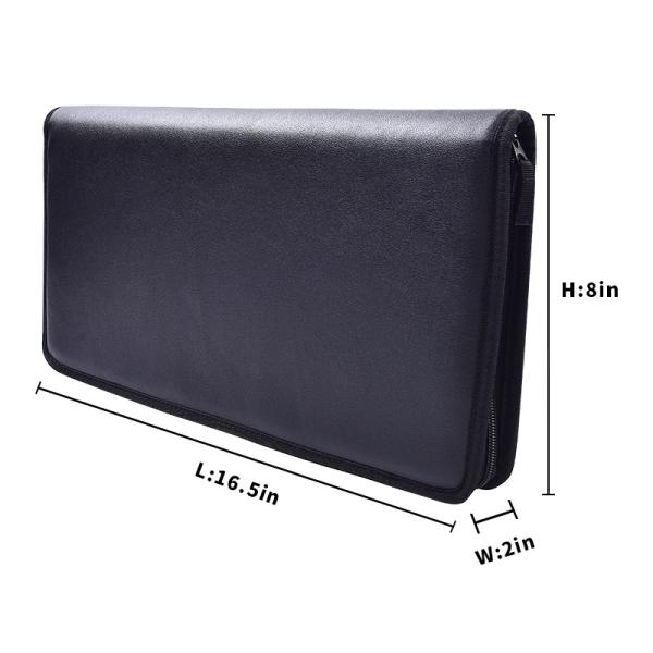 Leather Chef Knife Bag Backpack Organizer Cases Personalized Black 16.5x8x2