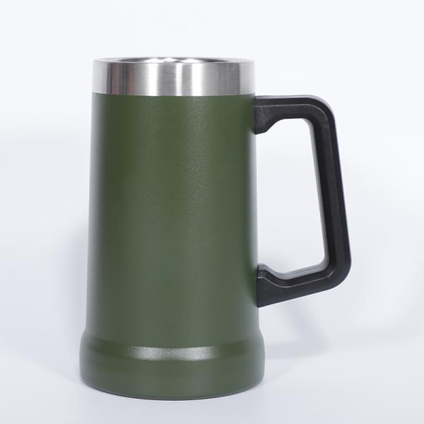 710ml Capacity Wide-mouth Stainless Steel Protein Shaker With Handle For Personalized