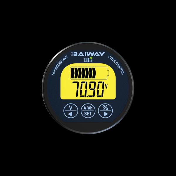 TR16 Forklift Industrial Vehicle Battery Monitor 8-120V 0-500A LFP For Lead Acid Sodium Ion Battery