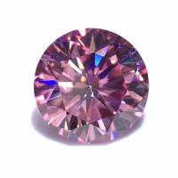 Fabriqué en laboratoire en gros blanc jaune rouge rose noir bleu diamant rond brillant moissanite découpée en vrac pour bijoux
