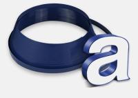 Acrylic Blue Color J Type Channel Letter Edge 3/4 Inch Plastic Trim Cap