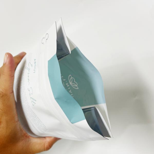Custom 1kg Mylar Flat Bottom Bag Stand Up Zipper Pouches Reusable For Powder Packaging