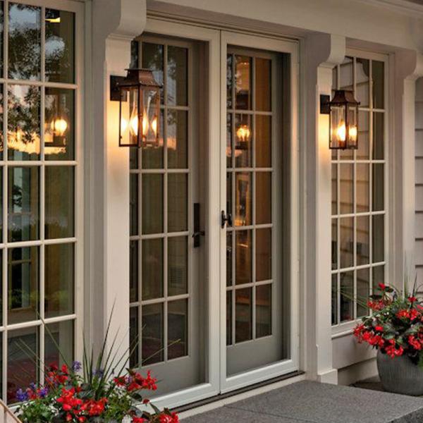 Modern Design Hinge Swing Aluminum Interior Room Double Glass Door Casement Doors For House