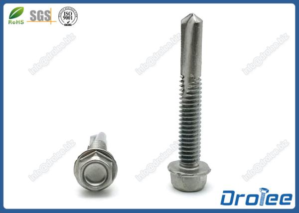 Stainless Steel Hex Washer Head Self Drilling Screw for Heavy Duty Steel Structure #6 Tek Point