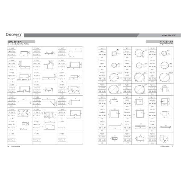 Aluminum profiles for stage conforming to national and international standards