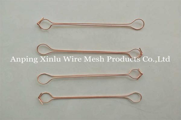 O fio dobro revestido 1.2mm do laço do laço do cobre galvanizou um comprimento de 4 polegadas