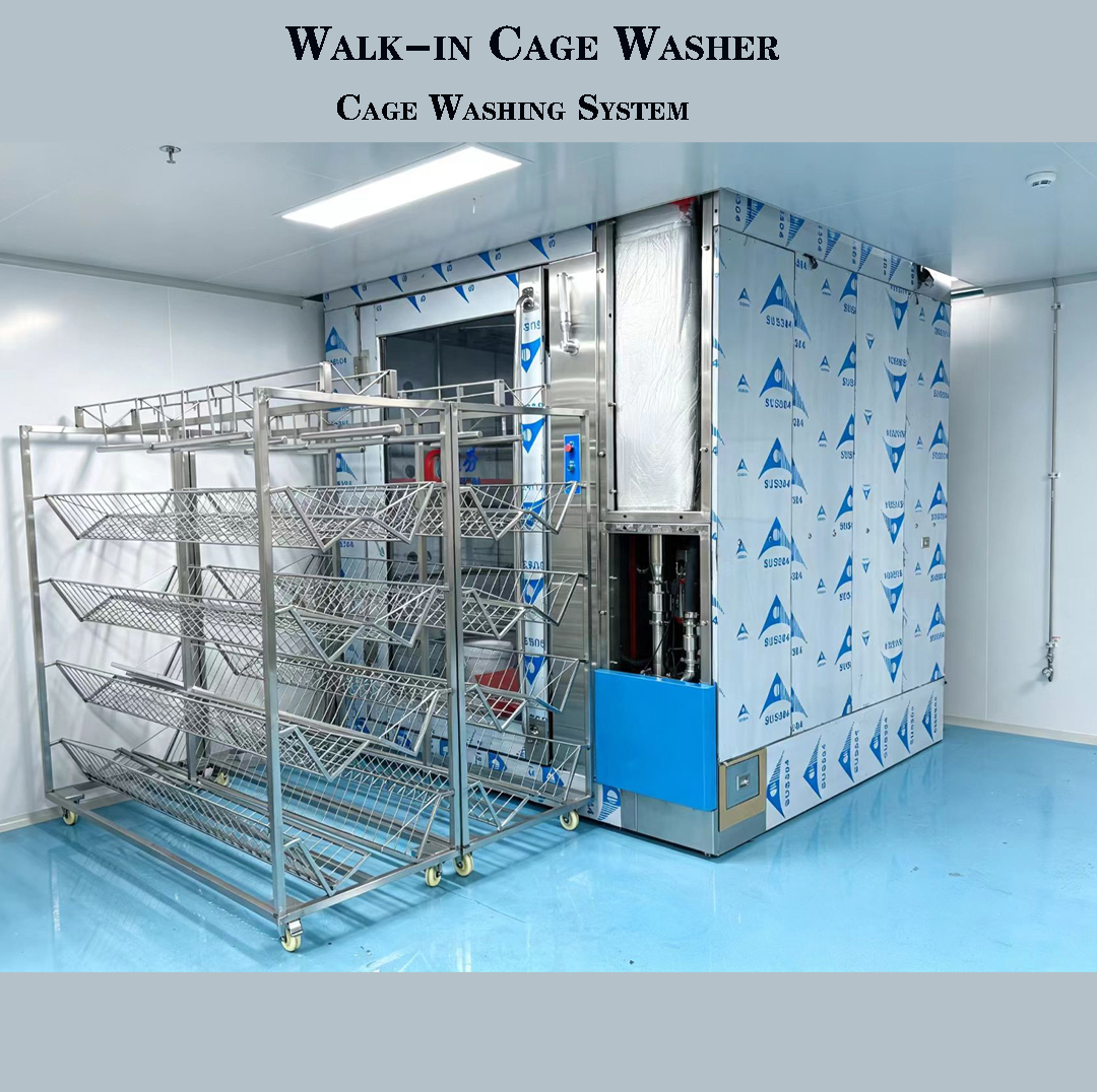 Walk-in Animal Cage Washer Automatic Laboratory Cage Washing Equipment