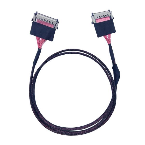 JAE 51 Pin LVDS Micro Coax Cable Assemblies FI-RE51HL FI-RE51CL UL1354 42AWG