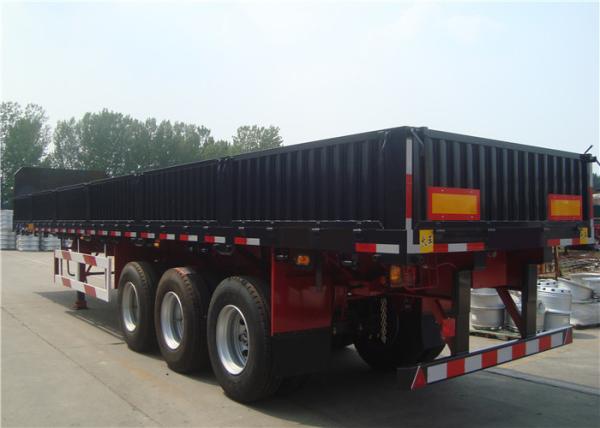 3 Axles 12 Wheels 13m Side Wall Semi Trailer High Tensile Low Alloy