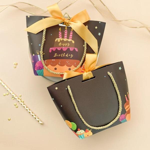 Recycled Paper Shopping Bags Customized Printing Paperboard Gift Packing Bags