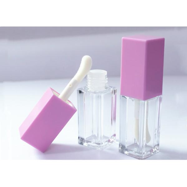 Square 5ml Purple Green Lip Gloss Tube Custom logo Empty Lip Gloss Tube Cosmetic Packaging