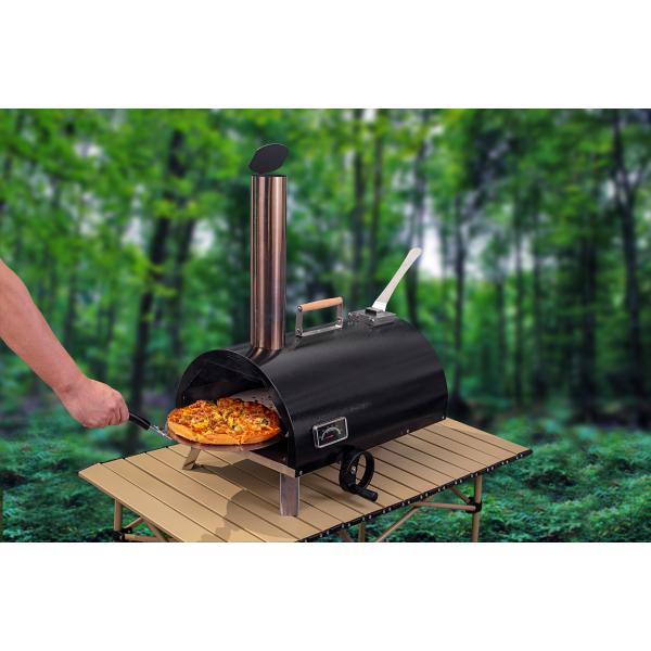 Полуавтоматическая печь для пиццы с вращающейся 12 дюймовой деревянной печью