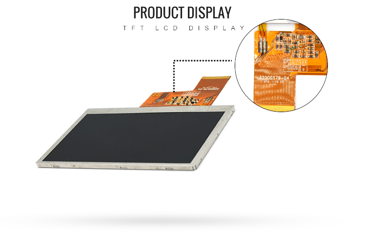 OEM 50 Pin 800x480 TFT 4.3 Inch LCD Display Module With A-Si Technology
