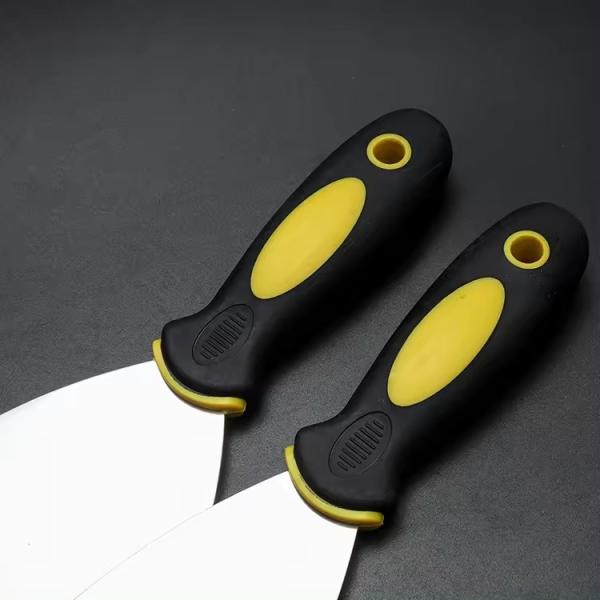 Mirror Surface Polished Stainless Steel Paint Scraper Rubber Handle Putty Knife