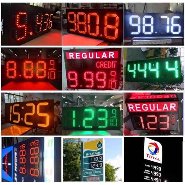 Colorful Gas Sign Full Color Outdoor Advertising Led Display 2 Years Warranty