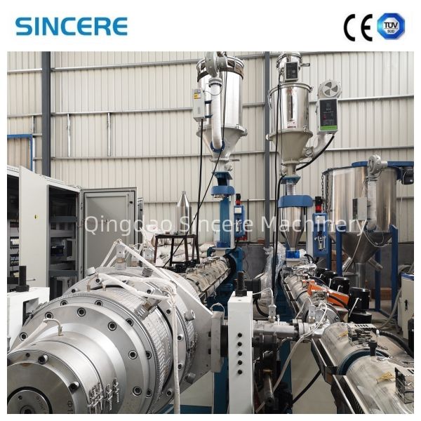 Fast High Speed PE PP HDPE PVC PPR Mpp Plastic Water Gas Supply Drainage Solid Wall Pipe Hose Tube Production Extrusion Line Extruder Production Making Machine