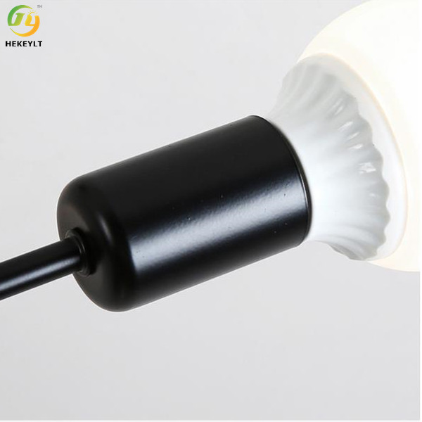 Свет металла утюга E26 стеклянный большой нордический привесной для столовой