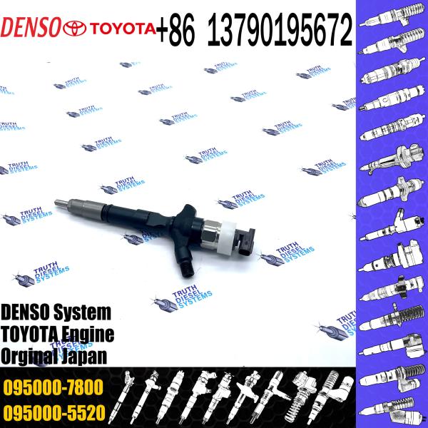 Injetor de trilho comum 23670-30310 095000-7800 injetor para TOYOTA 2KD-FTV, D-4D, TRH2