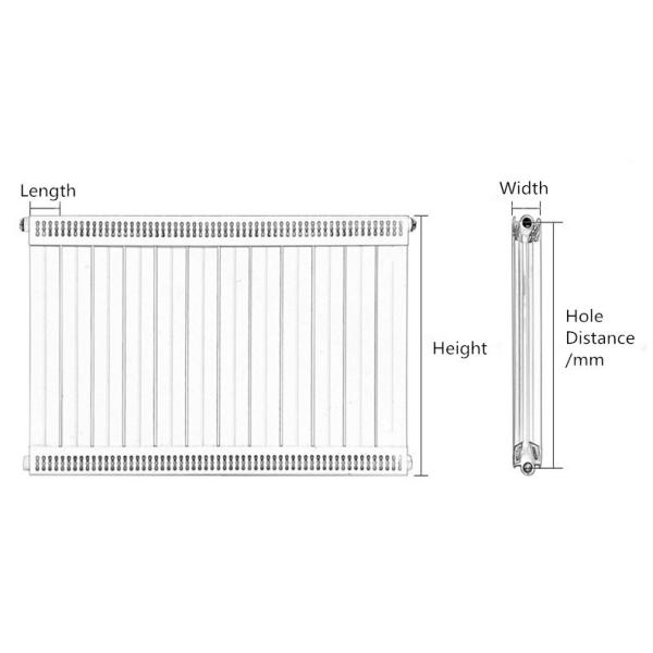 Bimetallic Heating Aluminum Alloy Radiators T6 Mill Finish