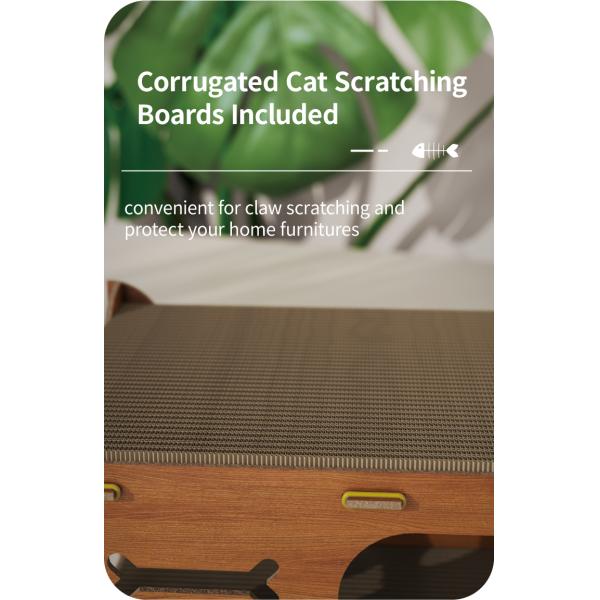 Cat's Paradise Corrugated Cardboard Cat Scratcher Lounge House with Custom Design
