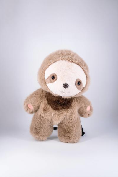 Short Plush Stuffed Animal Backpack Sloth Bag Customizable Color 30cm-50cm