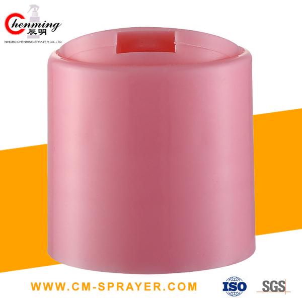 Tampas cosméticas plásticas cor-de-rosa de prata dos tampões de garrafa 24/415 de preto distribuidor do tampão 24-410