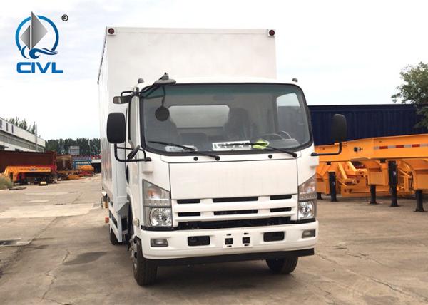 7 Ton Cargo Truck Isuzu Truck Stainless Steel Carriage 139kw Engine Van Truck With Liftgate