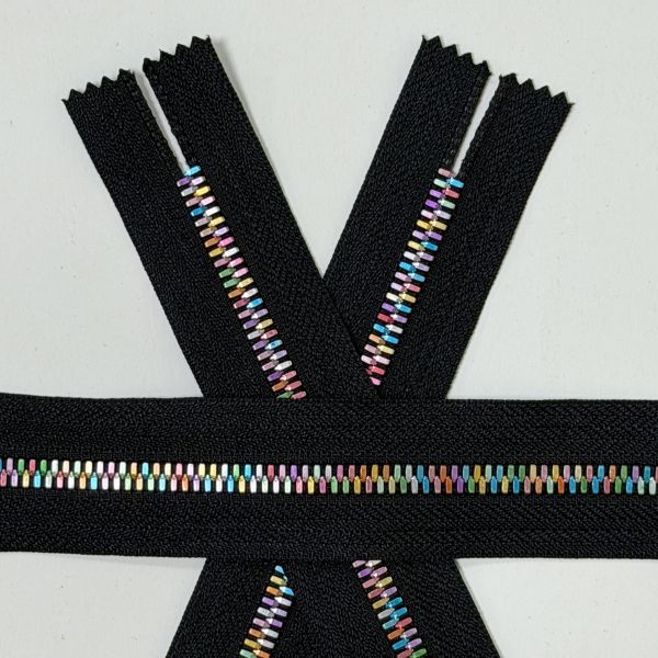 #5 Corn Shaped Aluminum Zipper Fine Polishing Sanding Colored Metal Zippers