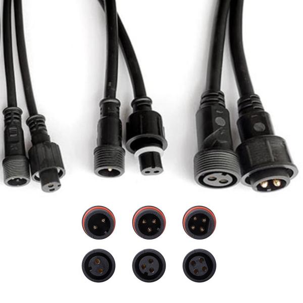 M12 IP67 Waterproof Connector 3Pin Male to Female LED Lighting Cable