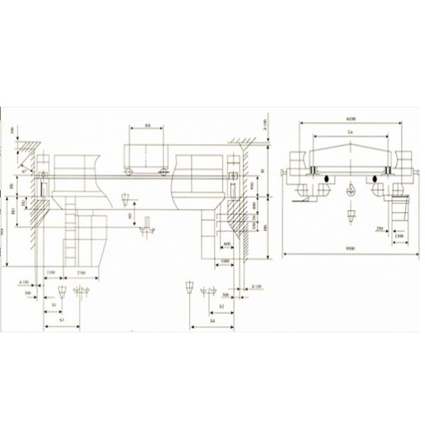Light Duty Double Beam Bridge Crane For Repair Shops / Factory / Warehouse
