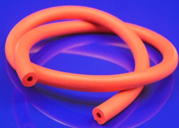 Ultraviolet Resistance Silicone Sponge Tubing , Red Rubber Foam Insulation Tube