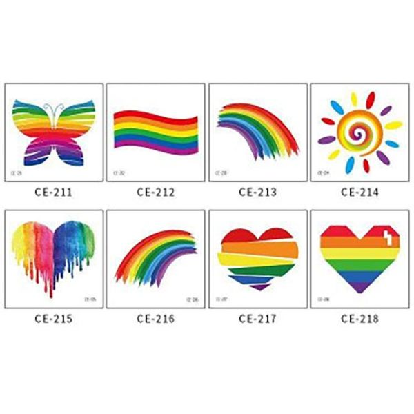 Personalized BOPP Rainbow Kiss Cut Stickers Printing for Wall Decal