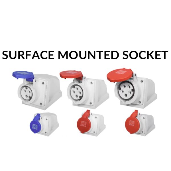 IP44 Waterproof Industrial Surface Mounted Socket16A 200-250V 32A 380-415V
