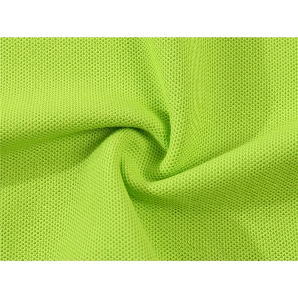 210g Fabric Short Sleeve Polo Shirt Double Ply Yarn Anti Pilling Polyester