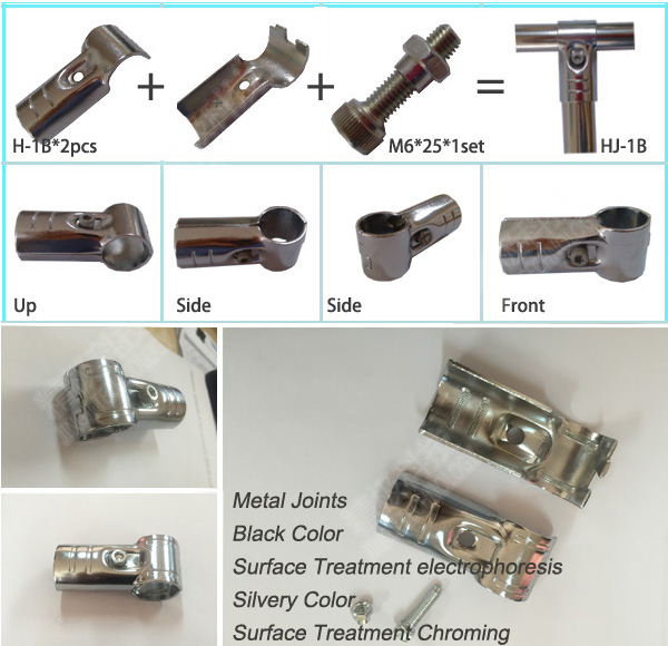 ESD Creform Pipe Workbench Chrome Pipe Fittings Chrome Plated Metal Joint Anti Static
