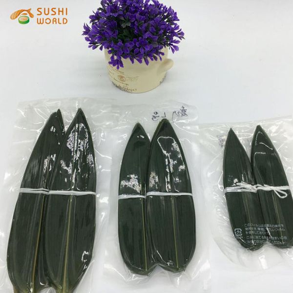 Organic Fresh Sushi Bamboo Leaves Food Plate Decoration Barbecue Serving Tool Bamboo Leaf