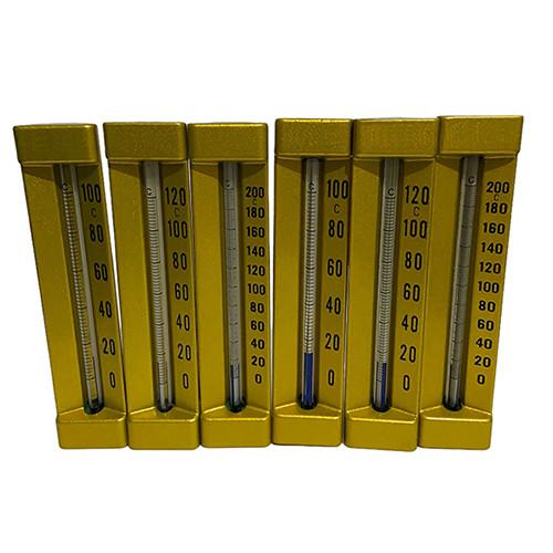 Liquid Filled 120C 90deg Industrial Glass Thermometers 3/4 NPT