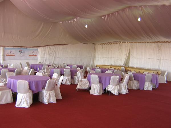 Customized Size White Aluminum Alloy Large Event Tent With Abs Solid Wall