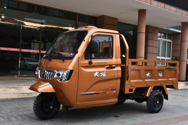Motor Lifan reversível de 200cc Motocarro Van de entrega com triciclo de carga de cabine fechada