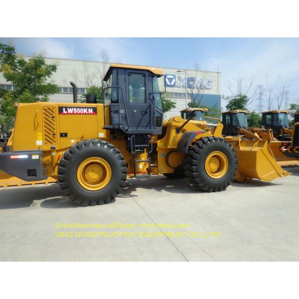 Yellow Construction Wheel Loader 3t 1.8m3 Front Wheel Loader XCMG LW300KV