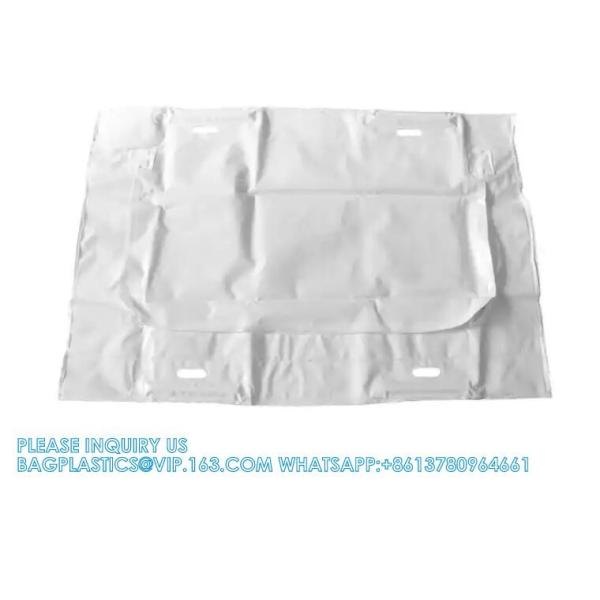 Disposable Disaster Pouch Body Bag Stretcher Combo, 8 Carrying Handles, 3 Patient Tags, Heavy Duty Vinyl Pouch