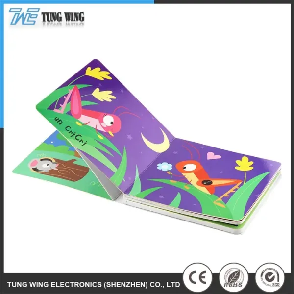 Wholesale Customized Size Children Sound Book with Push Button for Educational Toy and CE Certified