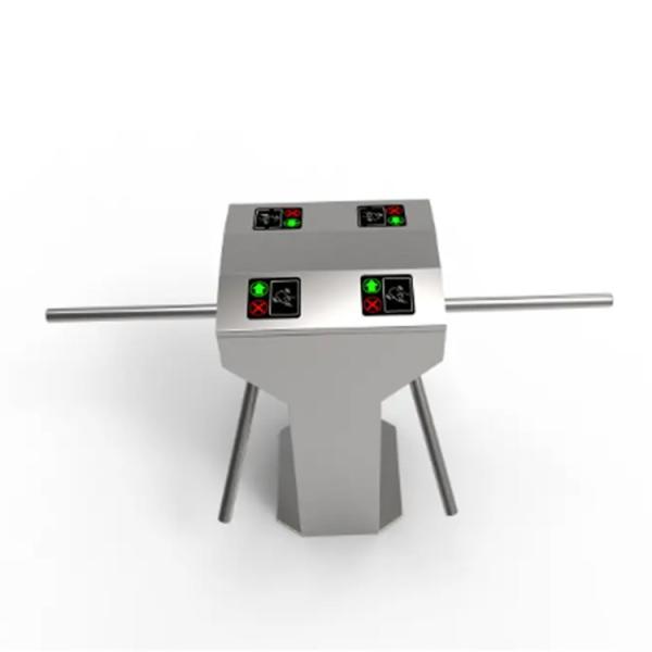 Double Tripod Turnstile Gate Dual Lane Stainless Steel Mechanical Access Control