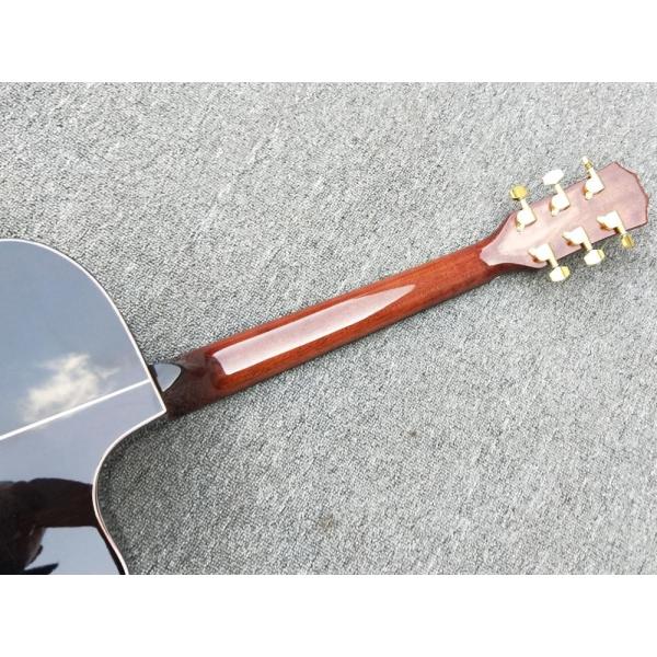Left handed Cutaway 916 Acoustic guitar,Solid spruce top,Factory Ebony Fretboard Guitar,Abalone inlays OEM Guitar